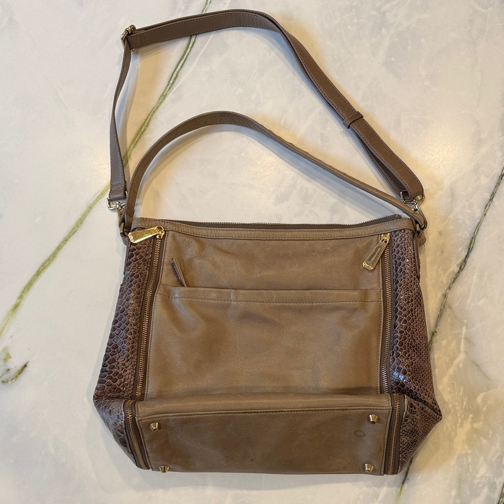 Daniel Brown Leather Shoulder Bag
